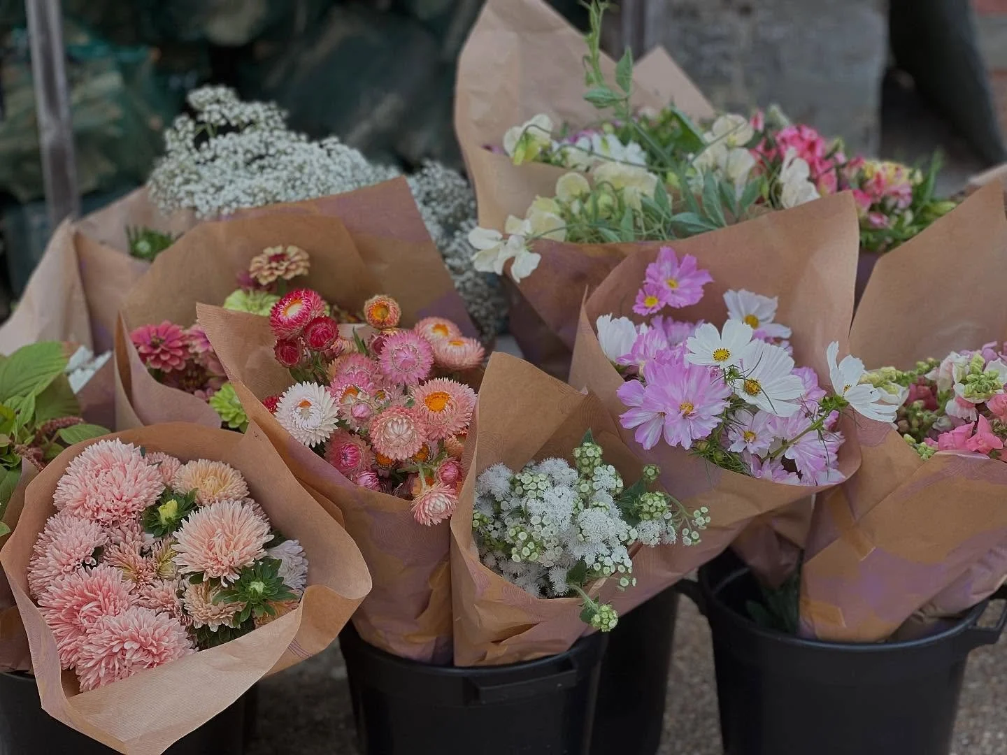 Did you know as well as growing beautiful flowers with care and creating bouquets, arrangements and wedding flowers. 

You can also order DIY buckets from us,for your wedding, event or your just because. Just like this little lot going off for a wedd