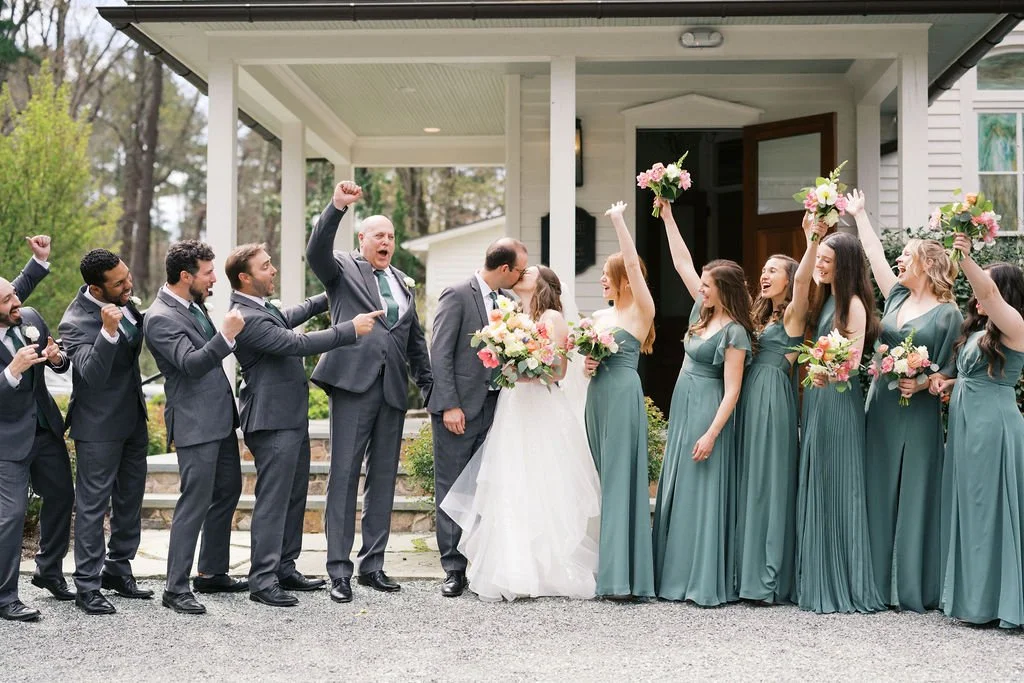 Early Spring Wedding Flowers at The Parlour at Mann’s Chapel in Chapel Hill, NC