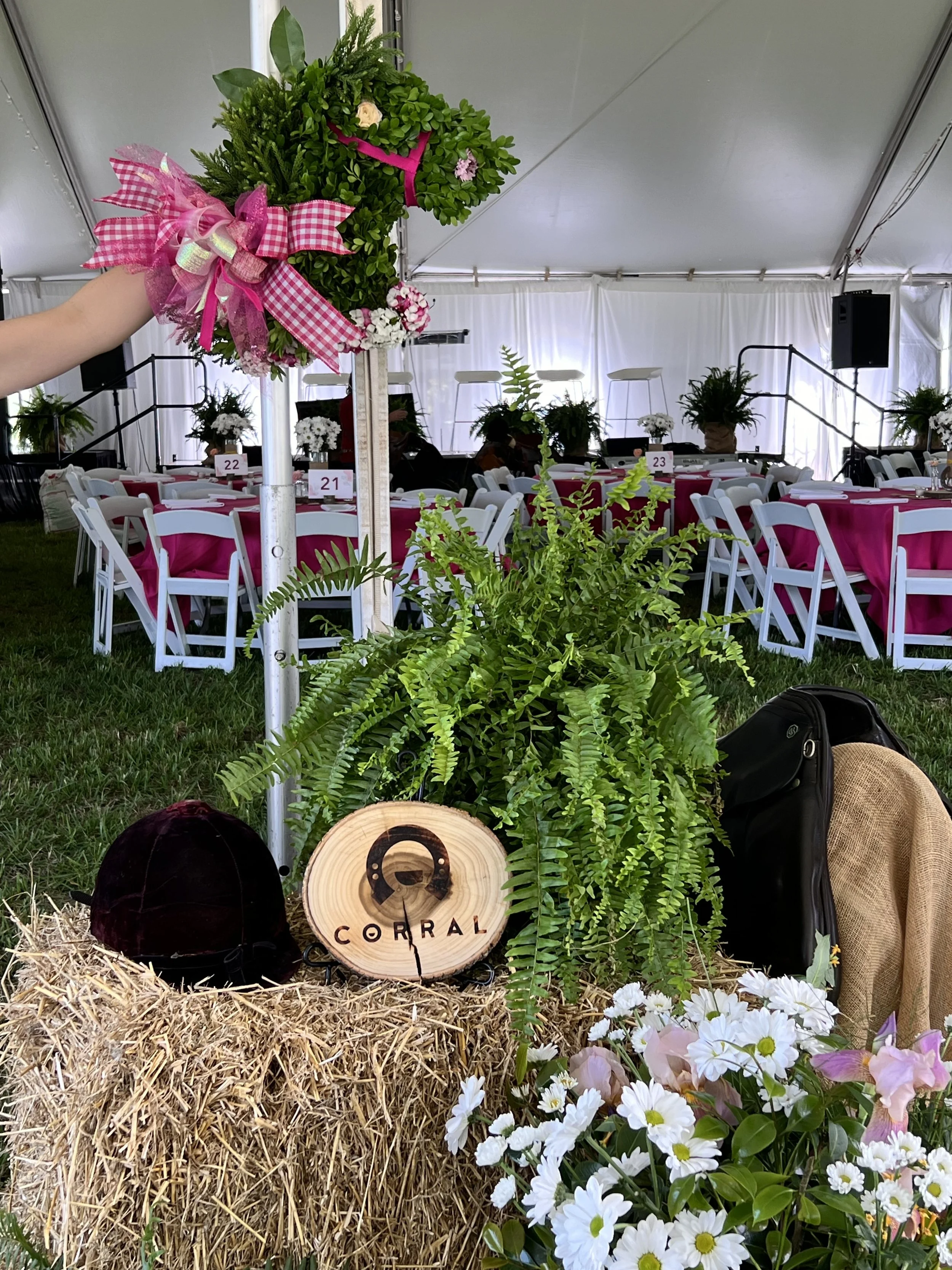 Horse head wreath for apex, nc event