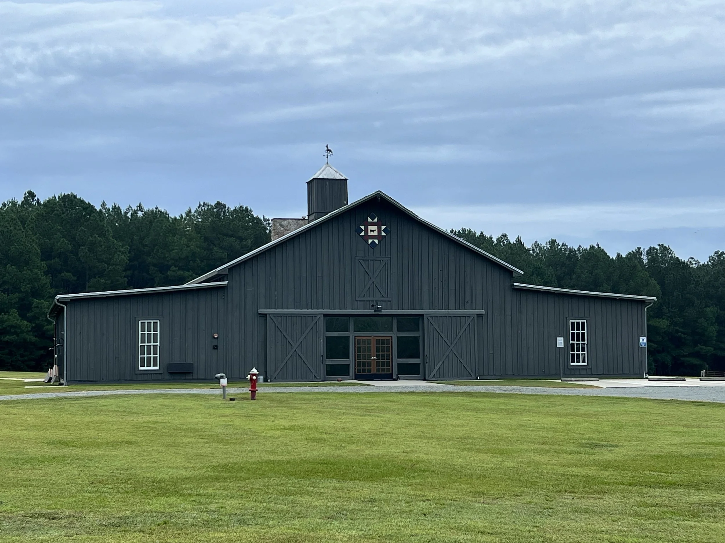 The wedding barn at Oakland Farm in Bear Creek, NC