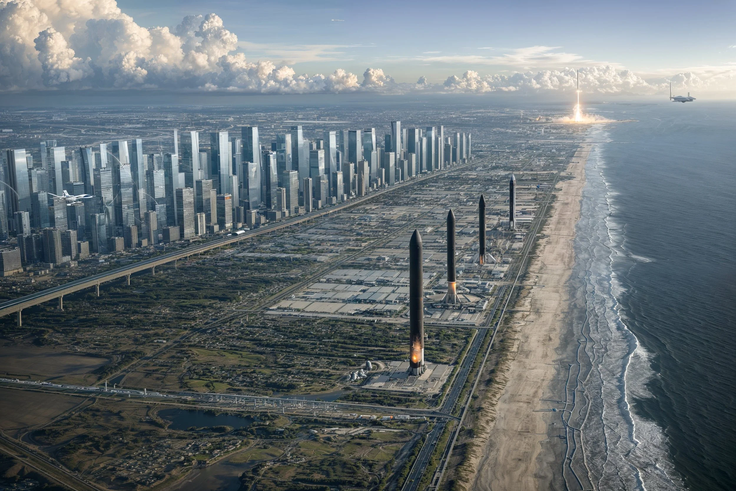 INDUSTRIAL SPACEPORT CITIES.