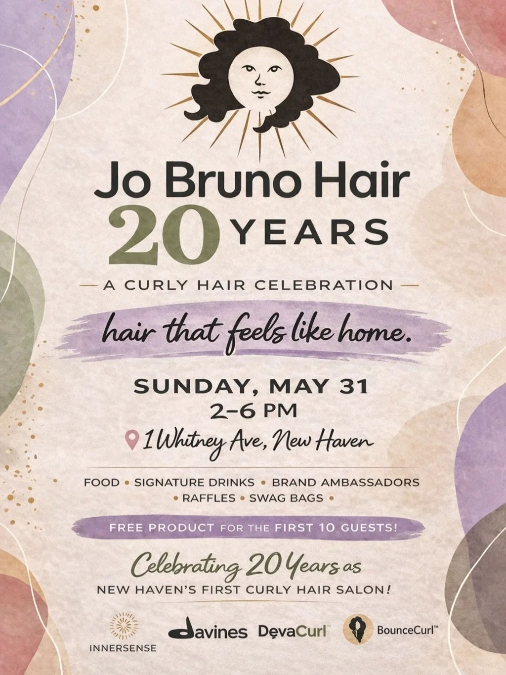 We&rsquo;re turning 20 🤍

Join us on May 31st from 2&ndash;6 PM as we celebrate 20 years of Jo Bruno Hair &mdash; and the community that made it all possible.

✨ Food + drinks
✨ Swag bags
✨ Raffles + giveaways
✨ Hair inspiration + education

This ye
