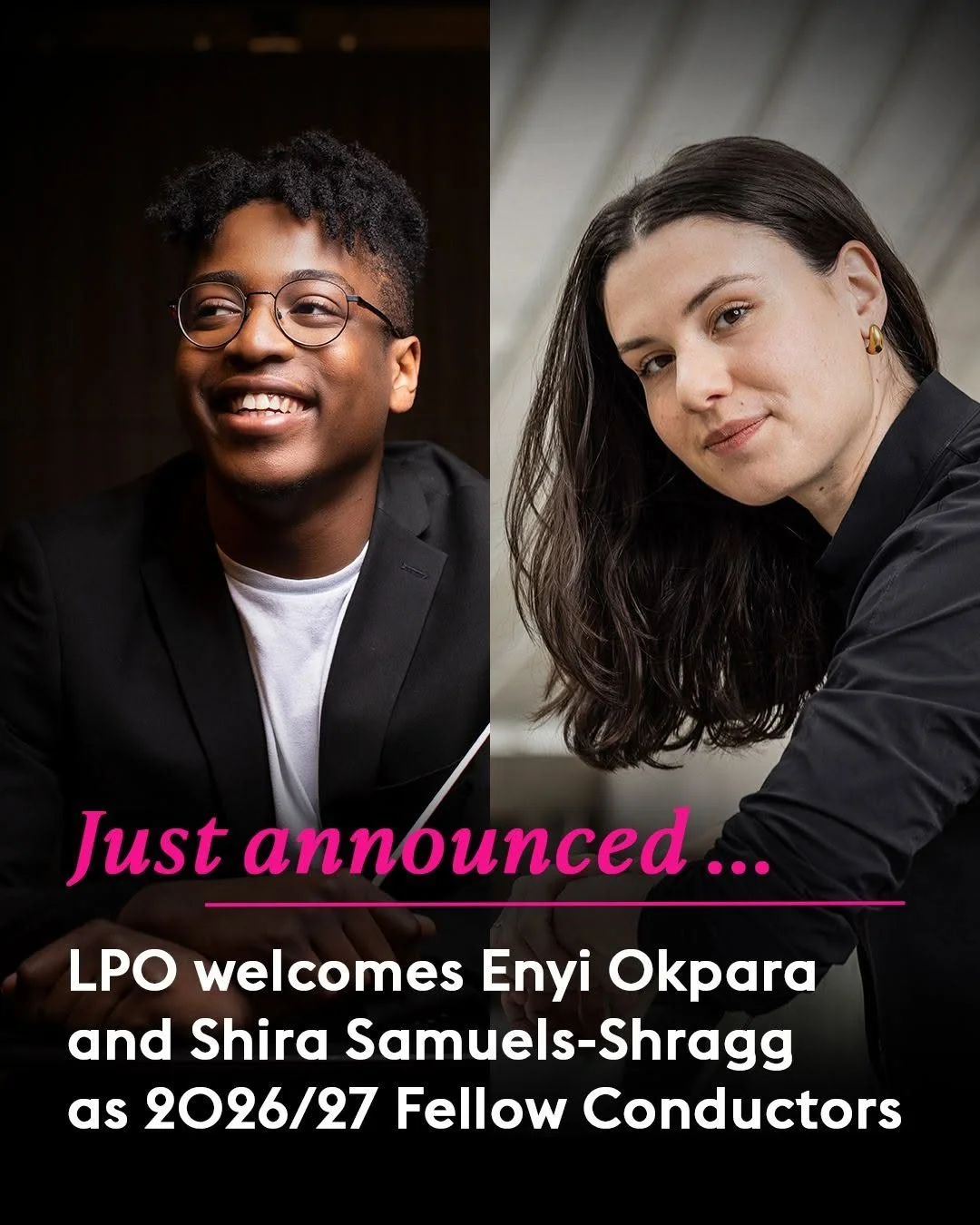 The LPO welcomes Enyi Okpara and Shira Samuels-Shragg as Fellow Conductors for 2026/27