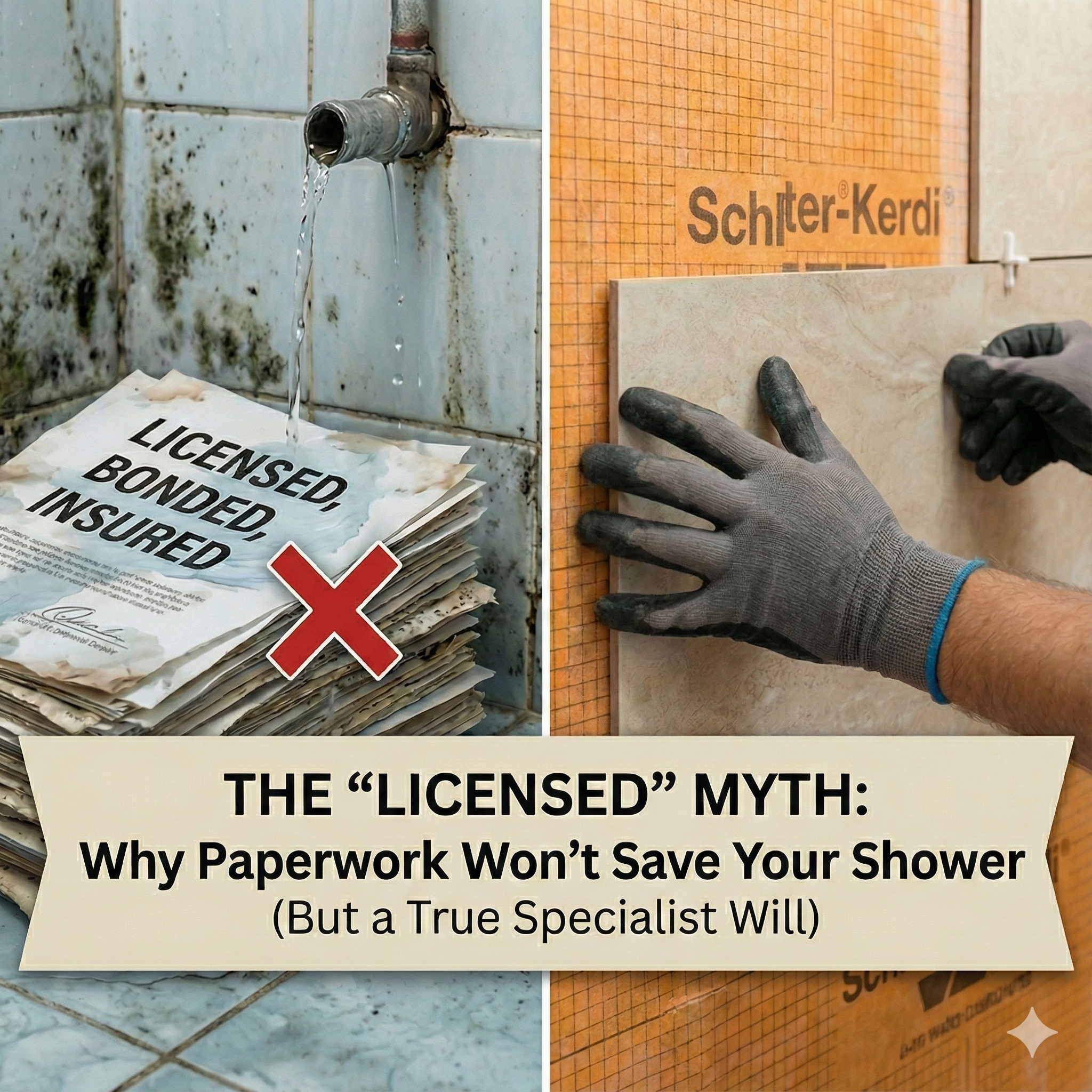 The “Licensed” Myth: Why Paperwork Won’t Save Your Shower (But a True Specialist Will)