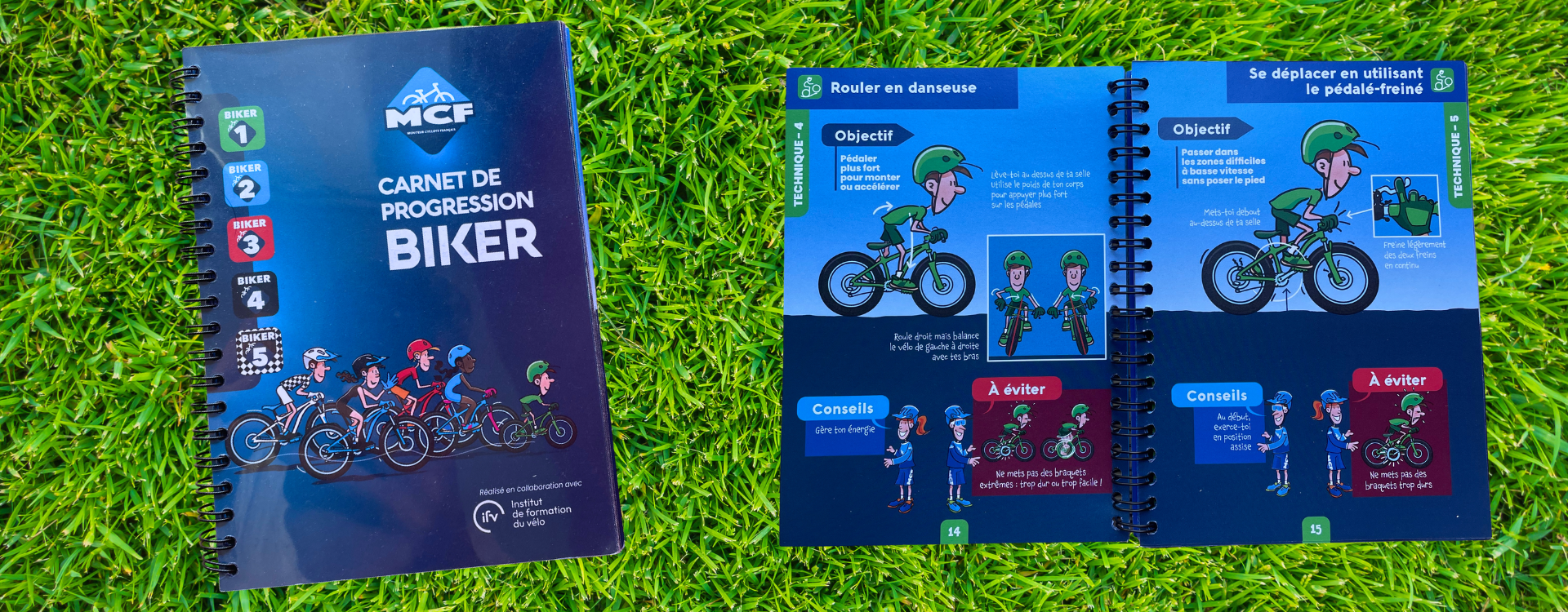Nouveau Carnet BIKER MCF : 5 niveaux pour progresser et apprendre le VTT