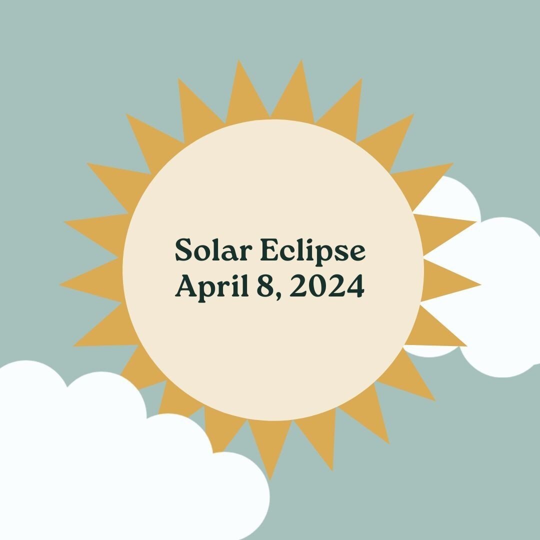 Chattahoochee Hills will enjoy a partial solar eclipse tomorrow April 8. What a great way to celebrate our return to school after Spring Break?! Locally, the eclipse will start at 1:45 p.m., peak at 3:03 p.m. with 81.8% of the sun covered, and end at