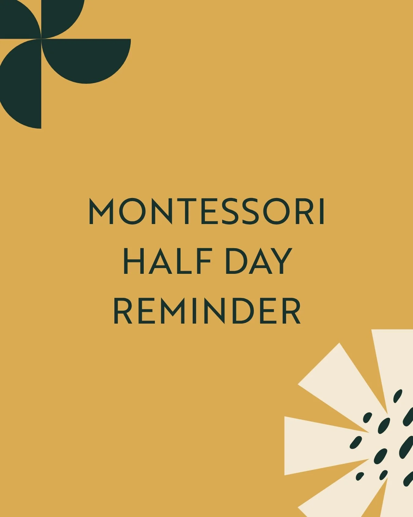 Calling All Montessori Families, 

This a reminder that this Friday is a half day for all Montessori learners (Nido - Toddler - Primary). This does not apply to Elementary - Middle - High School who will have a full day field day. 

Go Bobcats!
