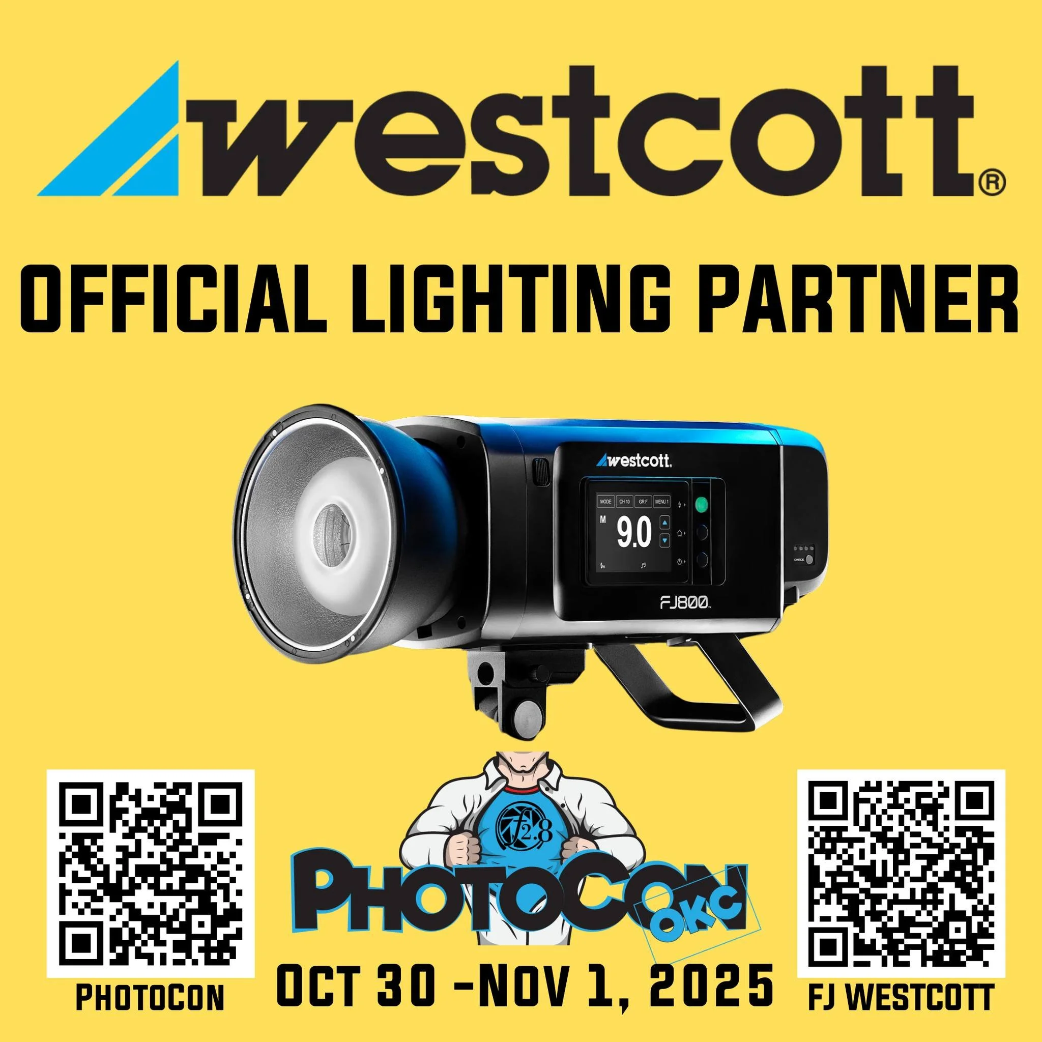 Big news for PhotoCon OKC 2025!

We&rsquo;re excited to announce that FJ Westcott is the official lighting gear partner for this year&rsquo;s event &mdash; bringing industry-leading flash systems and creative lighting solutions to photographers of al