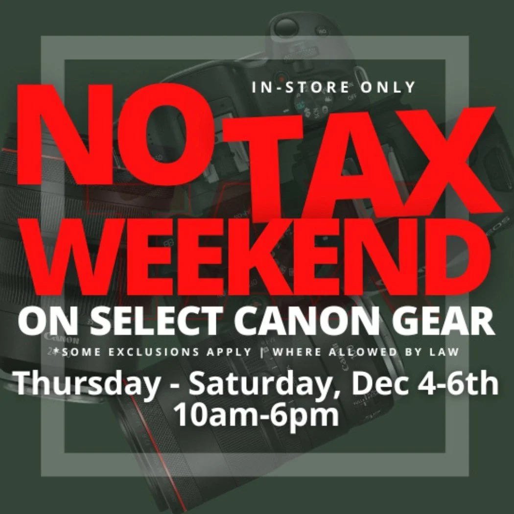 Bedford Camera &amp; Video: Hey Oklahoma City! 
Big things are happening this week with Canon! Join us in-store this week for incredible events you don't want to miss!

Dec 4-6th: Canon SALES TAX PAID on on all in-stock, in-store only Canon gear (whe