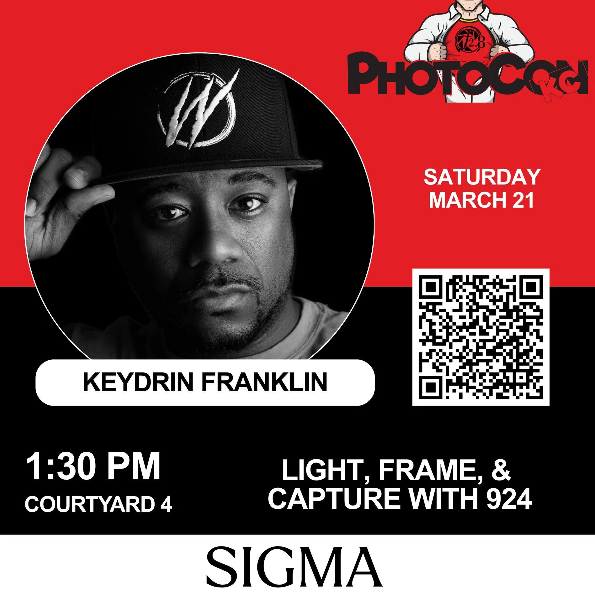 Speaker Spotlight: Keydrin Franklin (924)

PhotoCon Kansas City (March 19&ndash;21, 2026)

Light, Frame, &amp; Capture with 924

Want your work to feel more cinematic&mdash;like every frame was built on purpose? Step into the world of 924 with Keydri