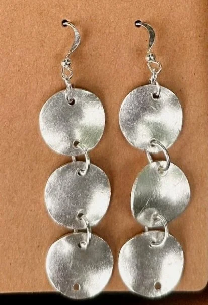 Solid Silver Coin Earrings