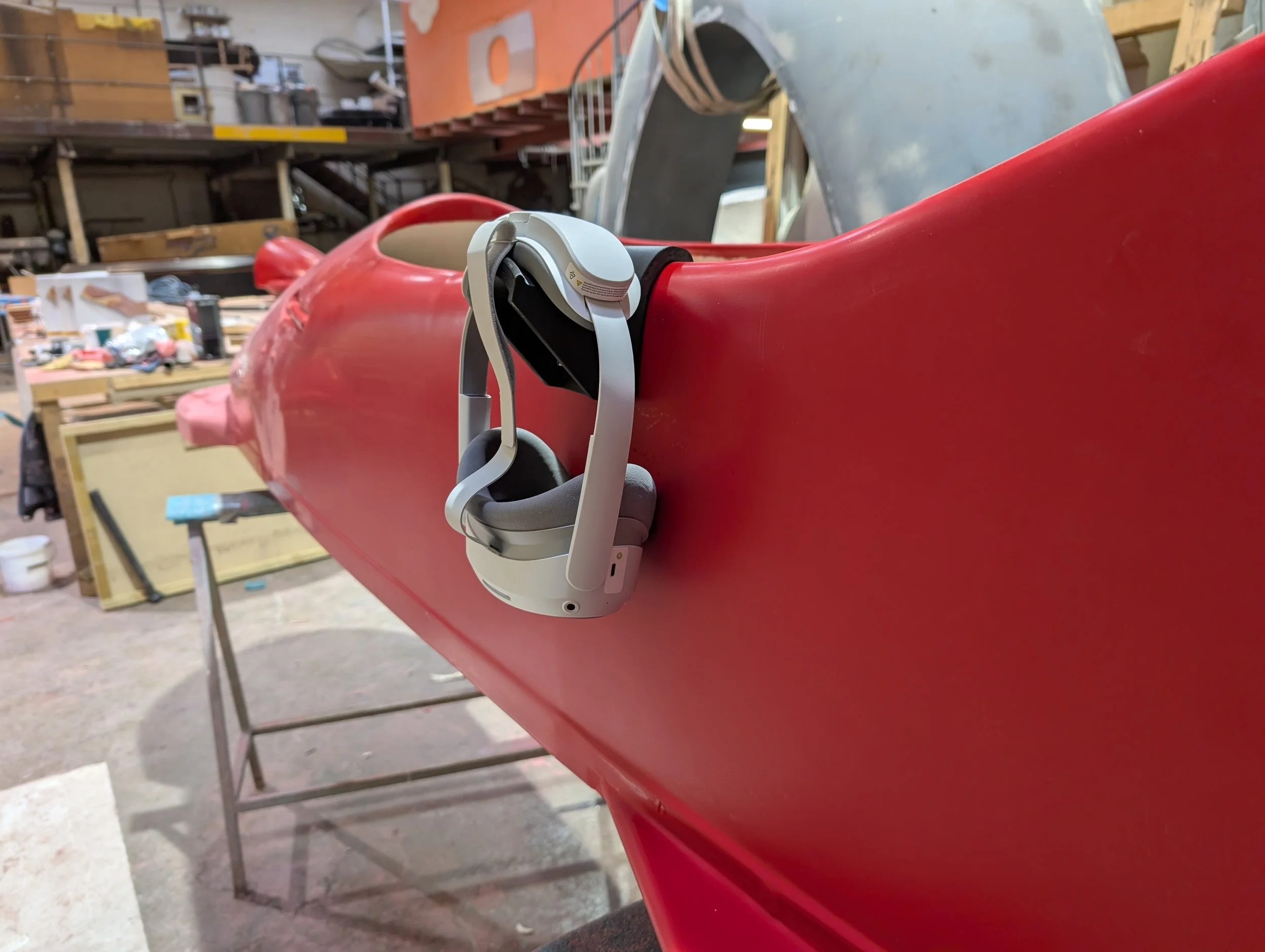 3D Printed VR headset hanger for Omega