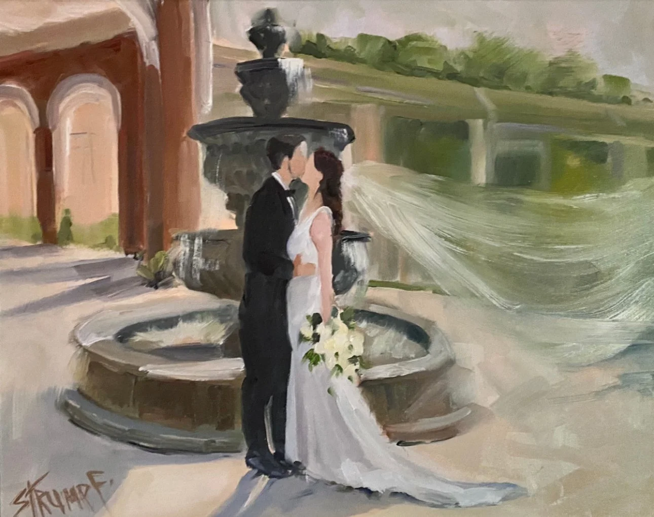 Live wedding painting