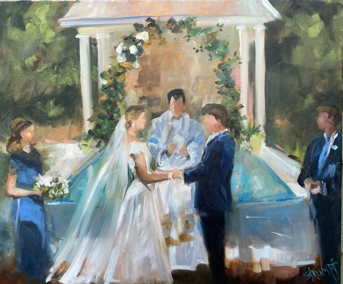 Live wedding painting