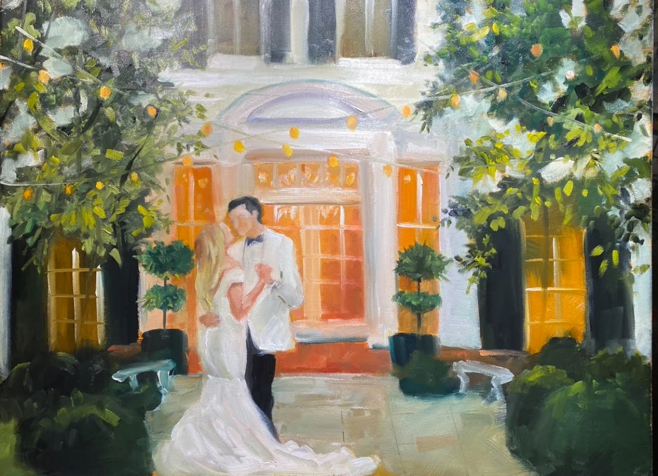 Live wedding painting