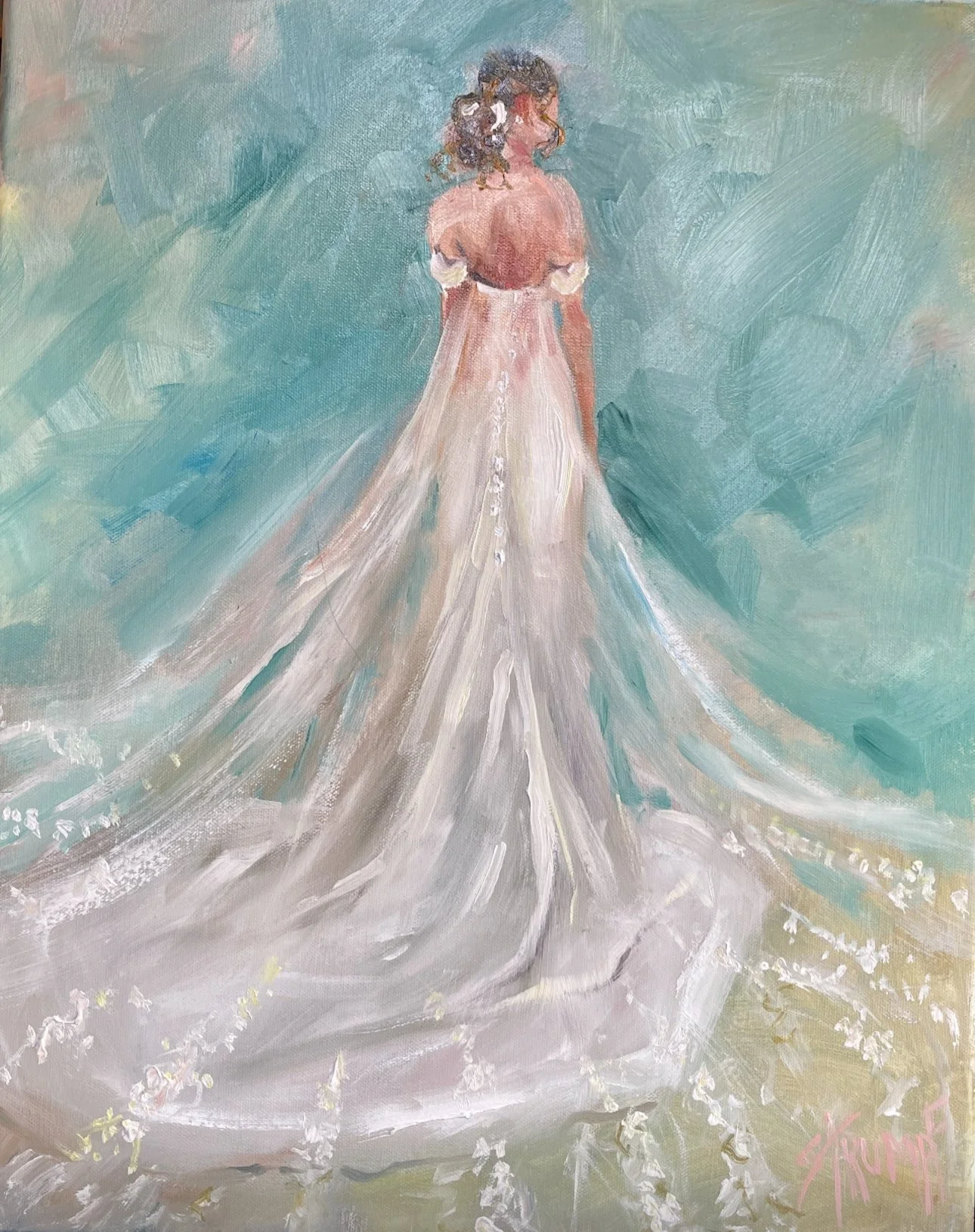 Live wedding painting