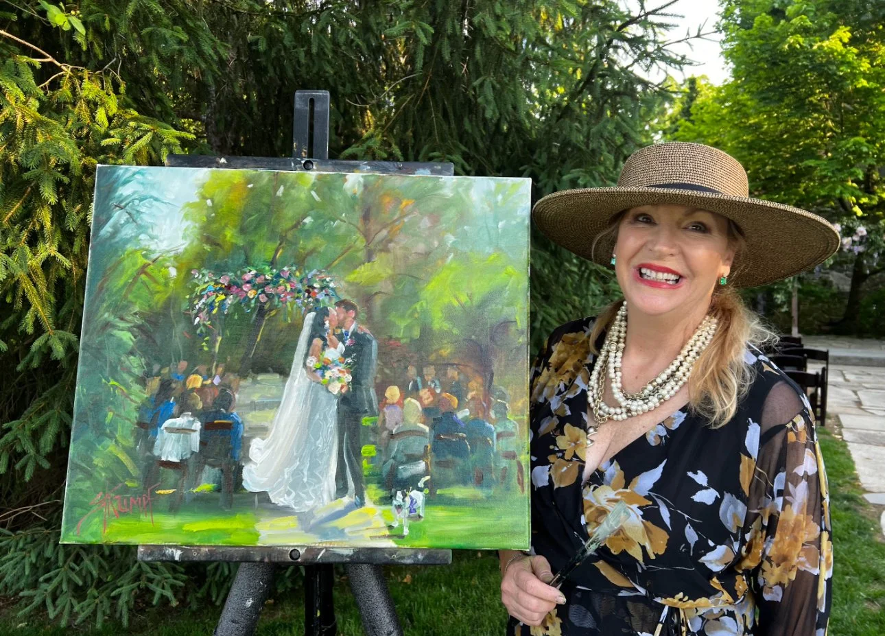 Live wedding painter Gina Strumpf
