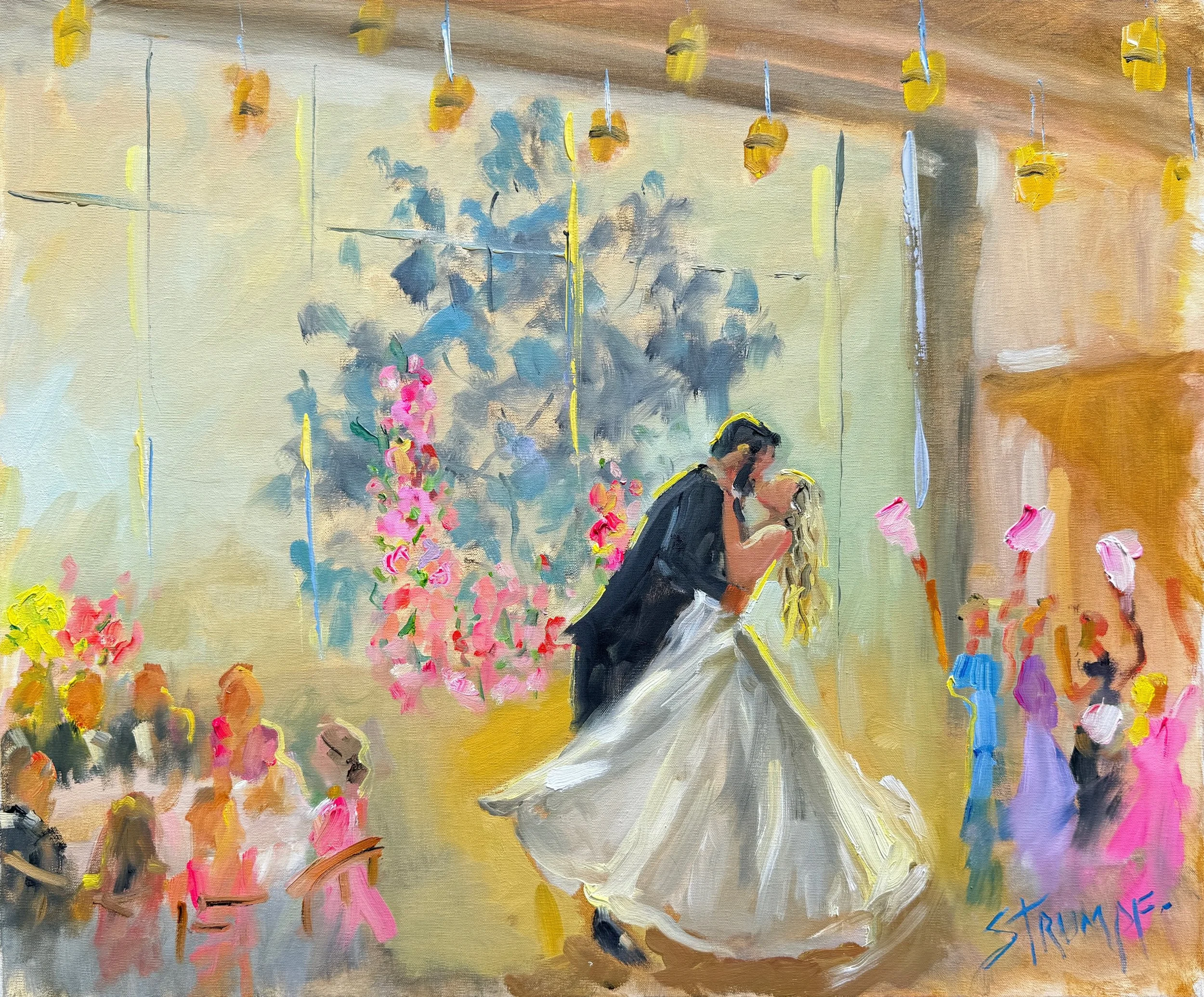 Gina Strumpf Live Wedding Artist Austin TX Impressionist Oil Painting.JPG
