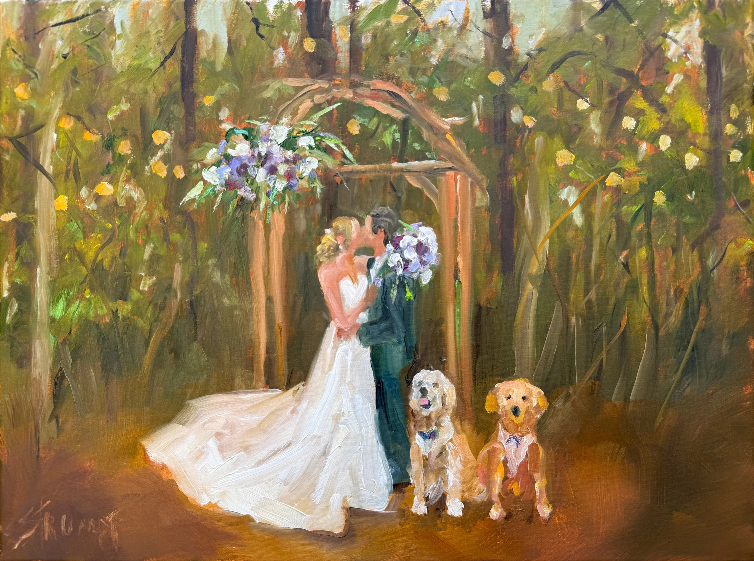 Live wedding painting Ivy Place