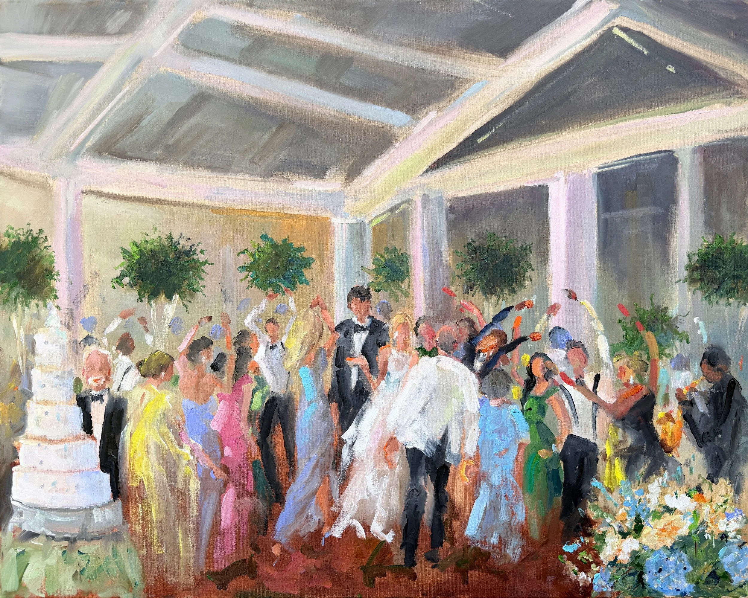 Painting gorgeous weddings coast-to-coast is a dream, but this Cape Cod celebration was truly next-level! 🌊✨There was so much love and emotion surrounding this day 🤍Thank you for the ultimate honor of being your live wedding painter and capturing y