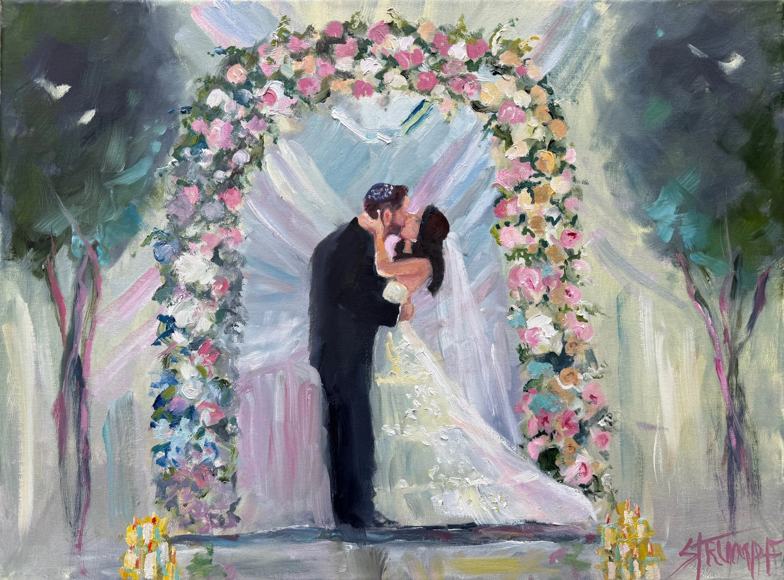 Artfully Gina painting at The Ritz-Carlton, Charlotte