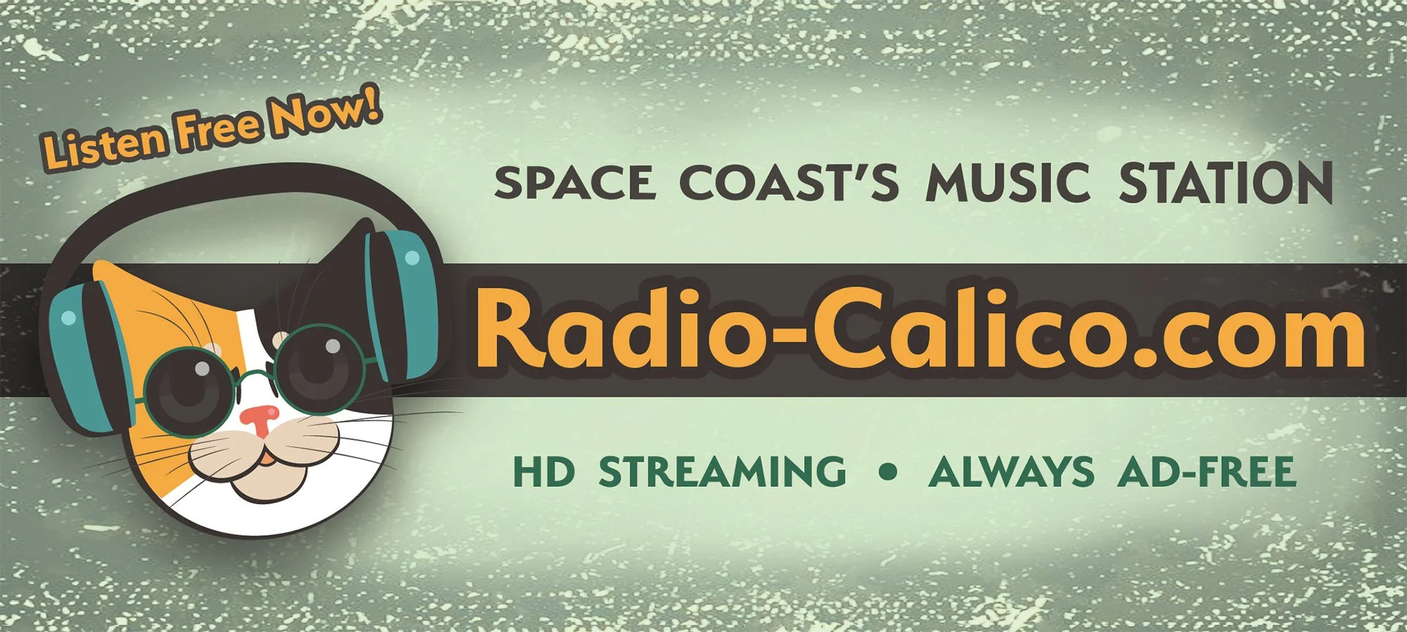 You can add this Radio Calico branded bumper sticker rocking a faded grunge texture to your own car today!