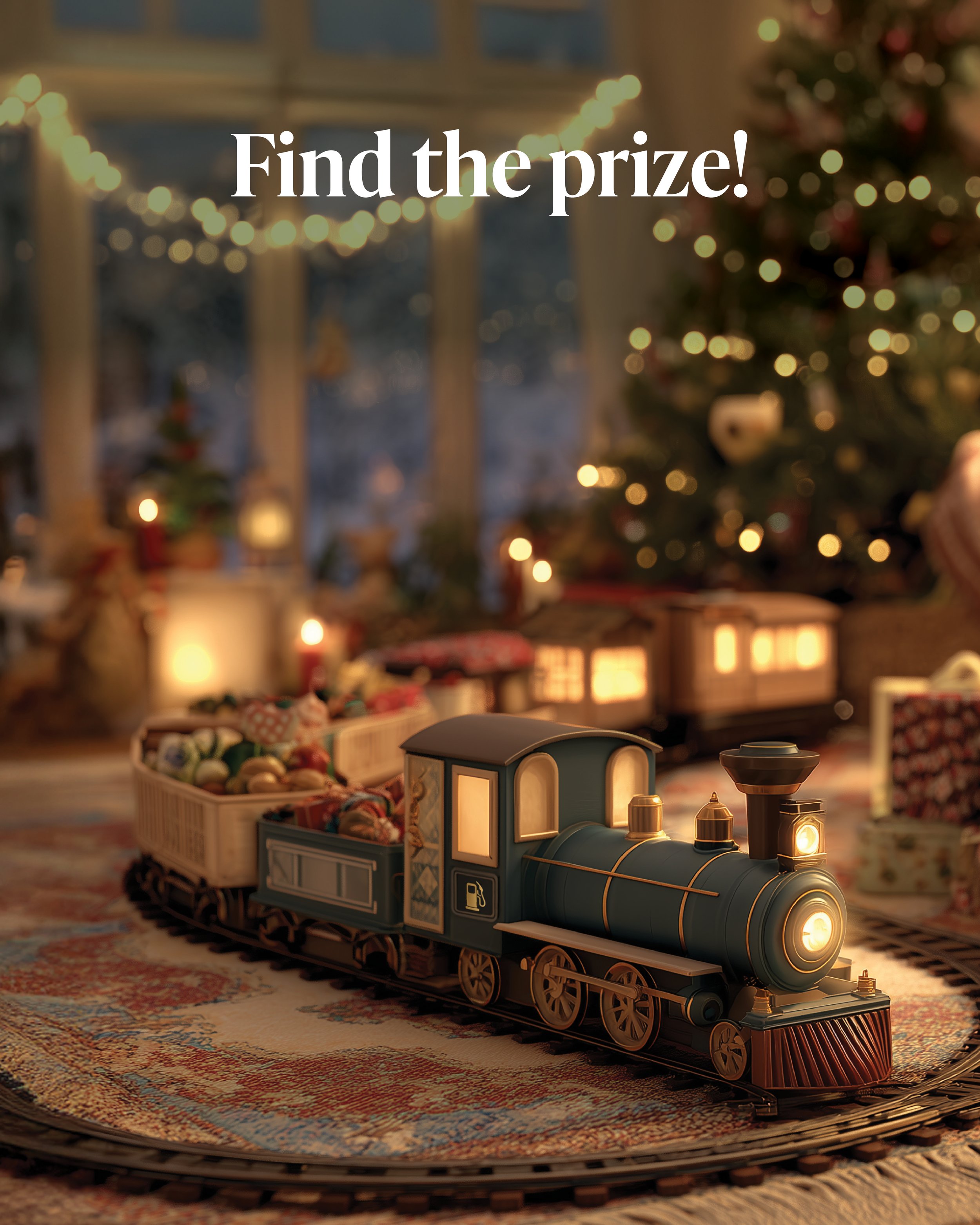 Prize: Gas Card - hidden on the side of the train, under the window.