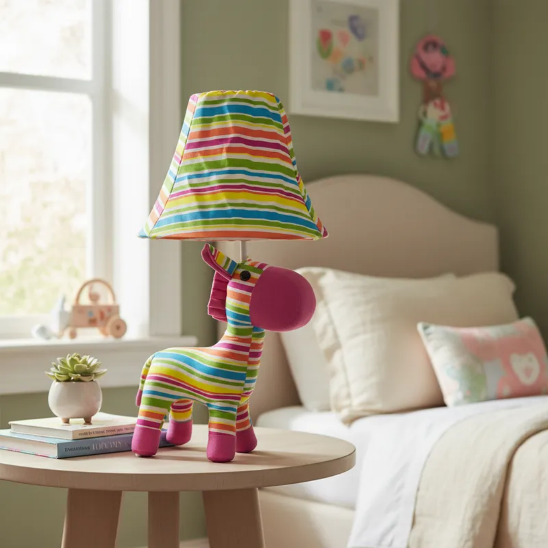 Lámpara Mesa Led De Caballo Colorido Infantil Luz Nocturna