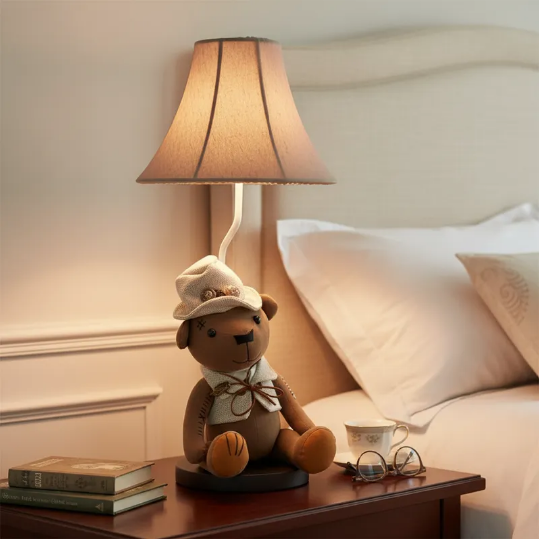 Lámpara Mesa Led De Osito Colorido Infantil Luz Nocturna