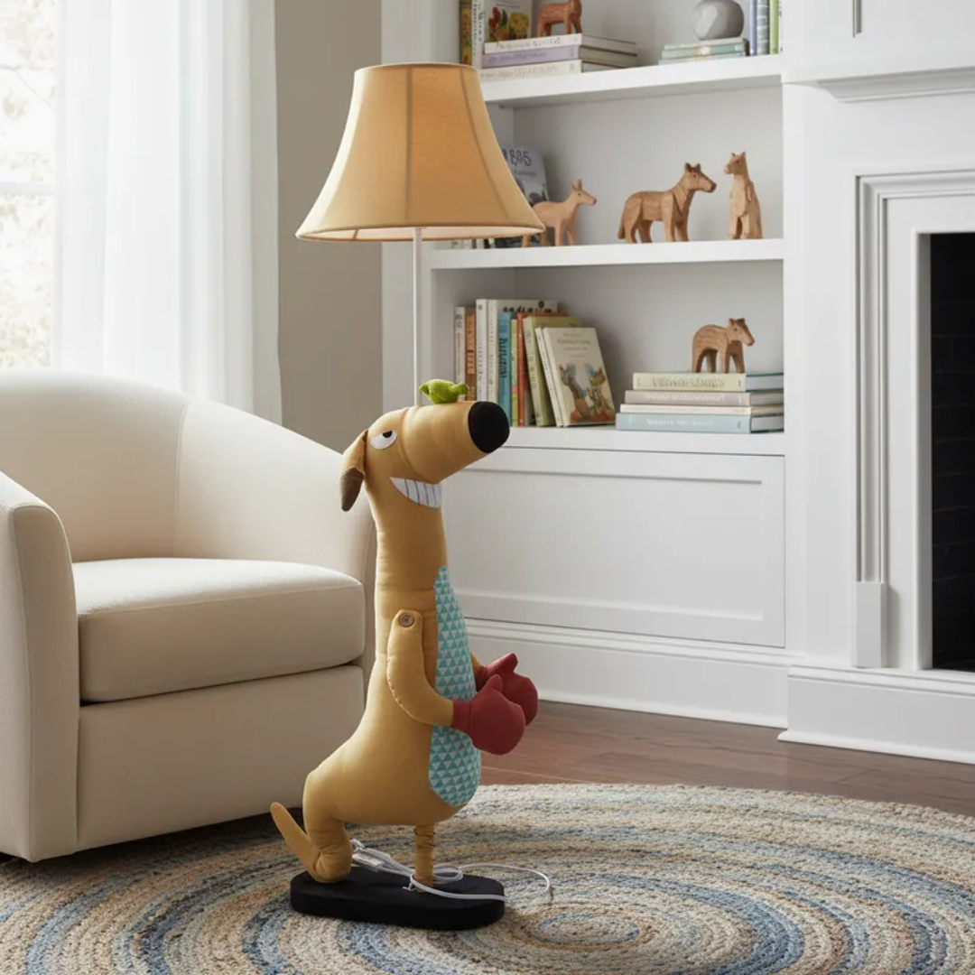 Lámpara Pie Led Canguro Caricatura Animado Infantil