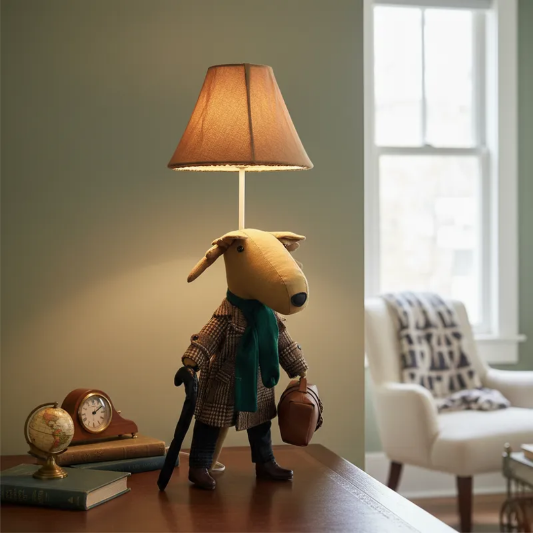 Lámpara Mesa Led De Ciervo Maletín Luz Nocturna Infantil