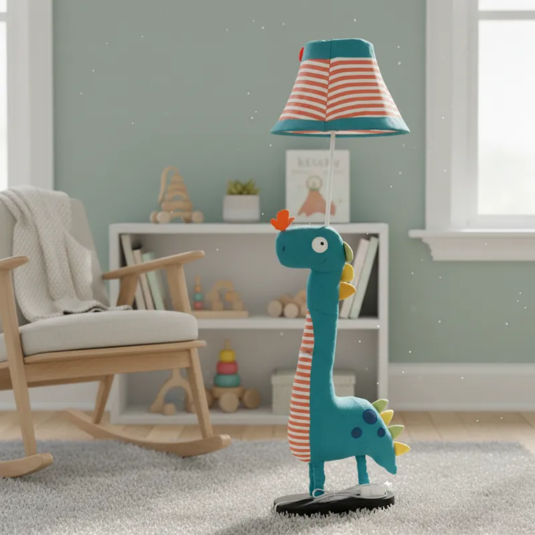 Lámpara Pie Led Dinosaurio Caricatura Animado Infantil