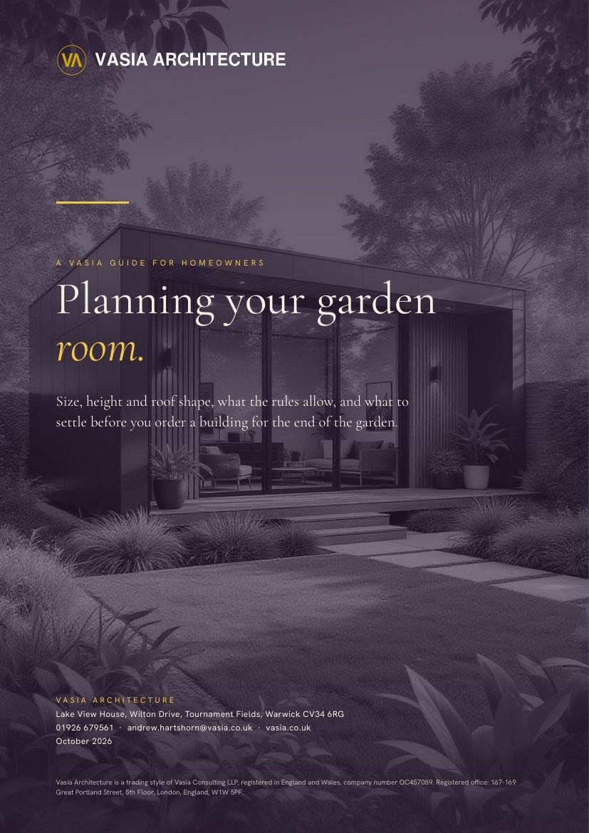 Cover of the Vasia guide: Planning your garden room