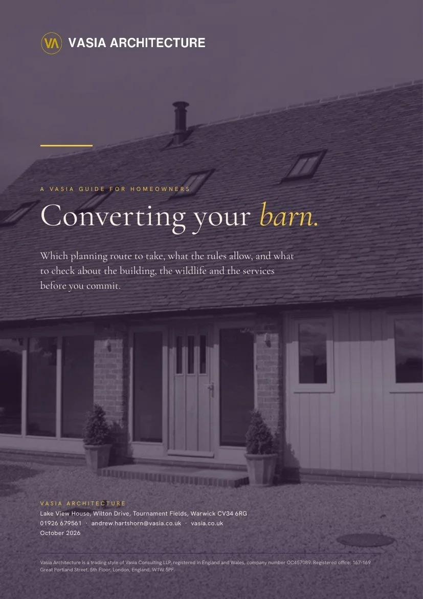 Cover of the Vasia guide: Converting your barn