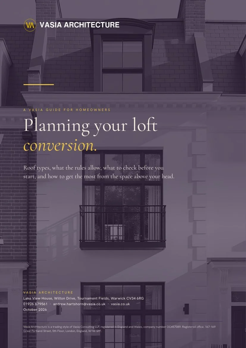 Cover of the Vasia guide: Planning your loft conversion