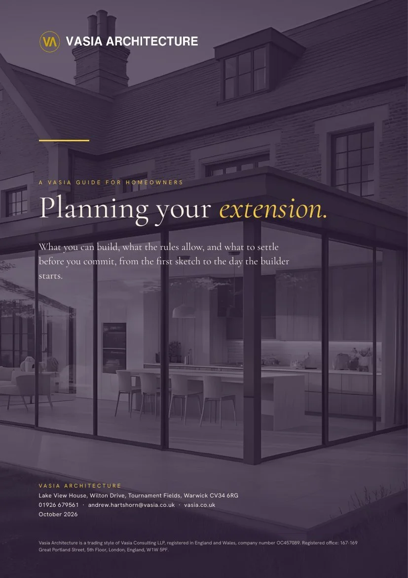 Cover of the Vasia guide: Planning your extension