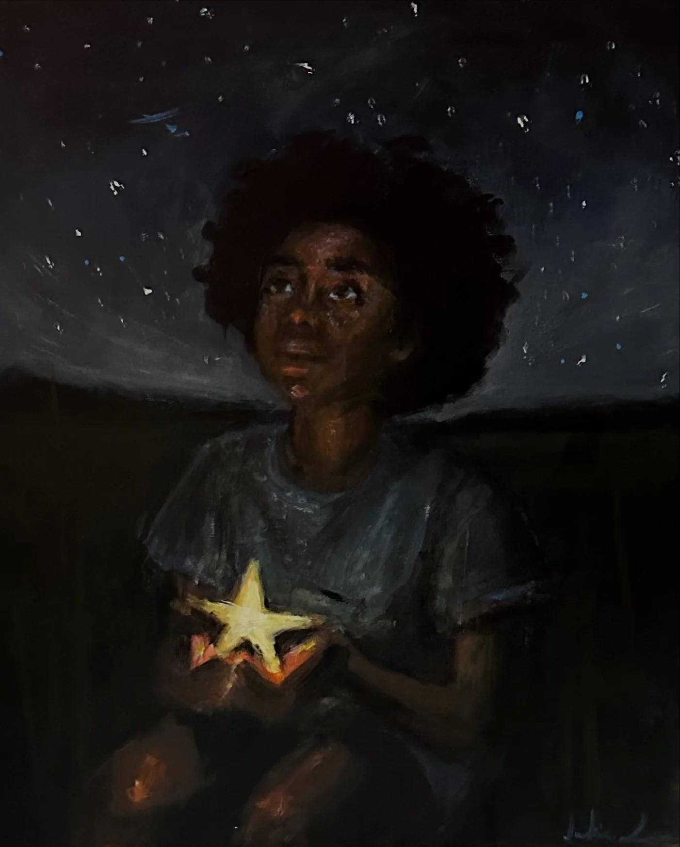 Stardust 2025, 16 x 20 in. Acrylic on canvas