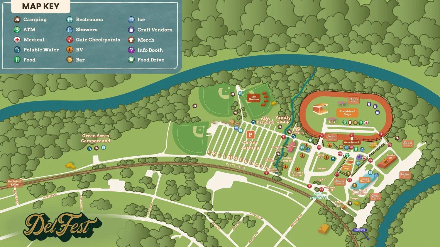 Festival Map — DelFest