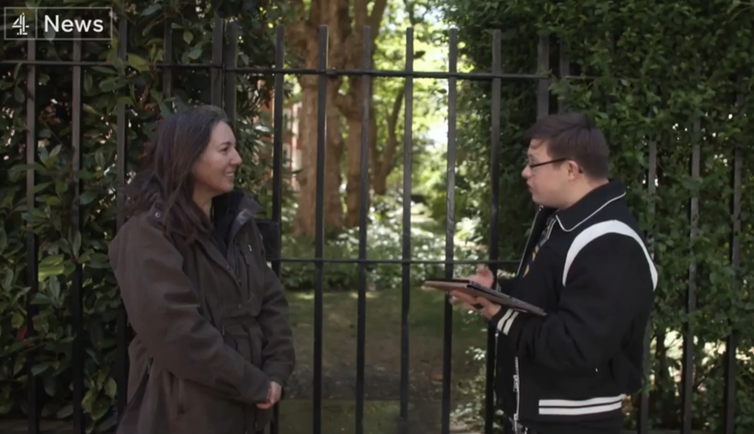 Melanie Hick garden designer interviewed on Channel 4 news