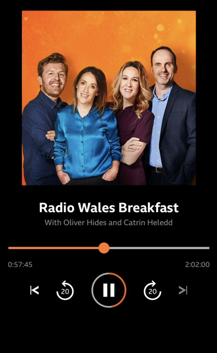 The four hosts of the BBC Radio Wales breakfast show.