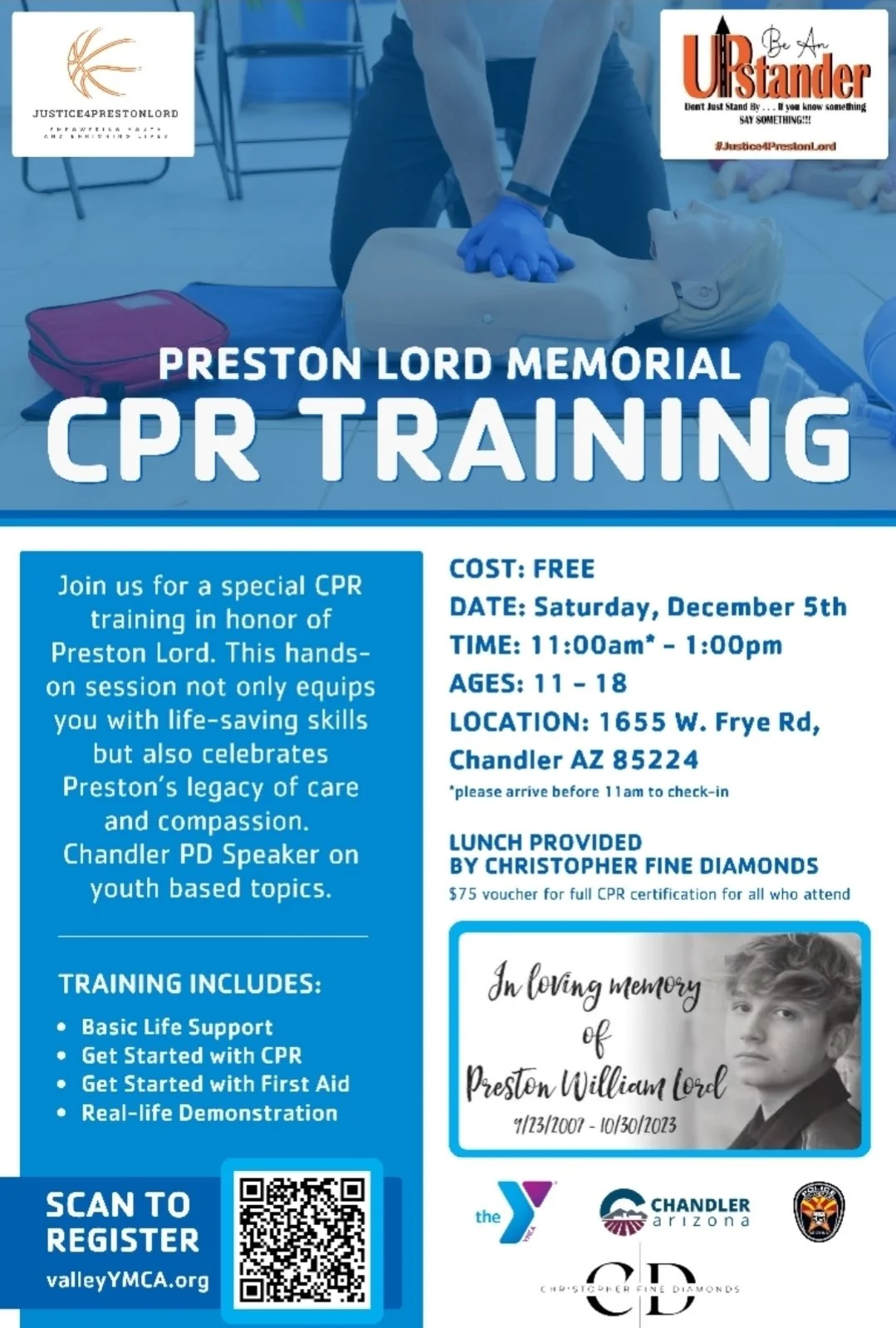 3rd Annual Preston Lord Memorial CPR Training