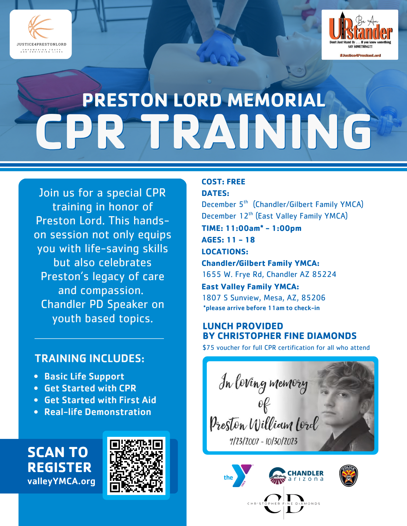 3rd Annual Preston Lord Memorial CPR Training