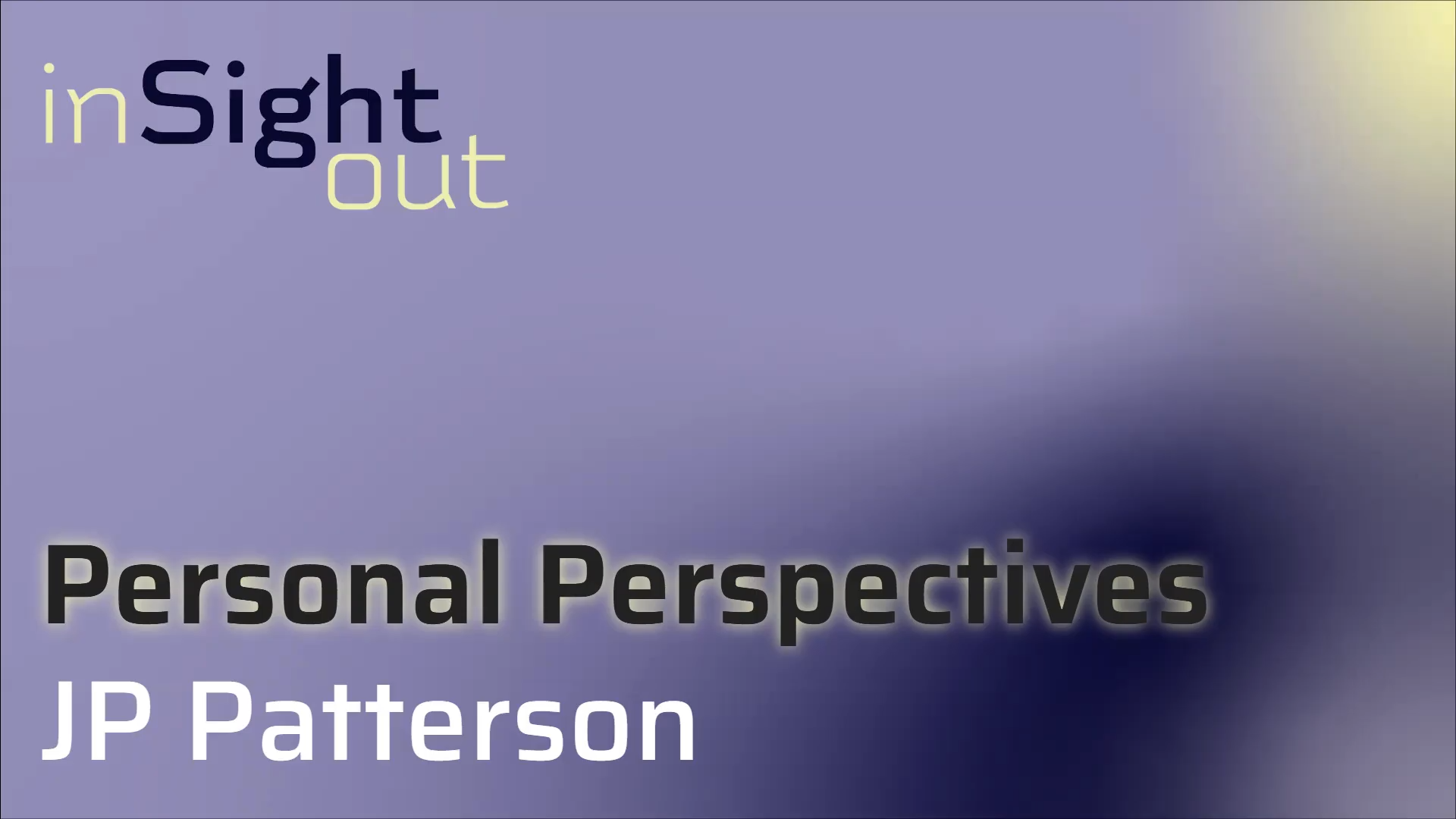 013 Personal Perspectives on Vision Loss with JP Patterson