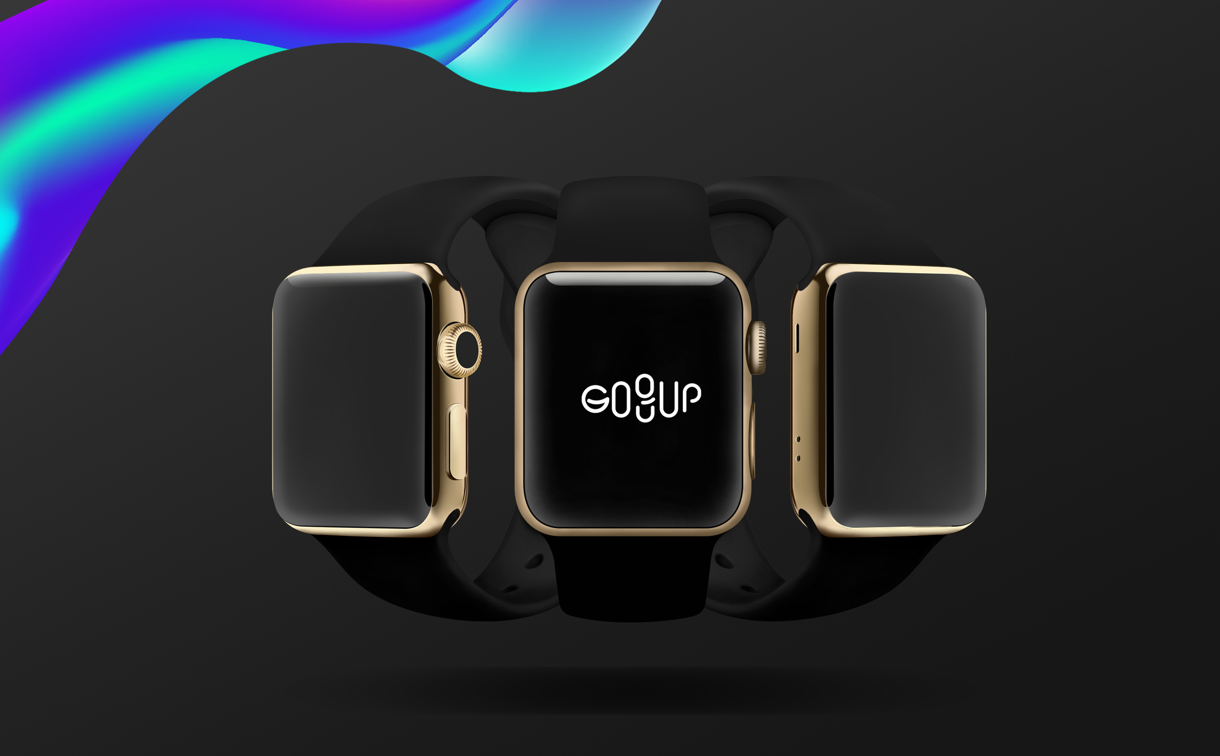 Gold smartwatch mockups Full Set (Copy)