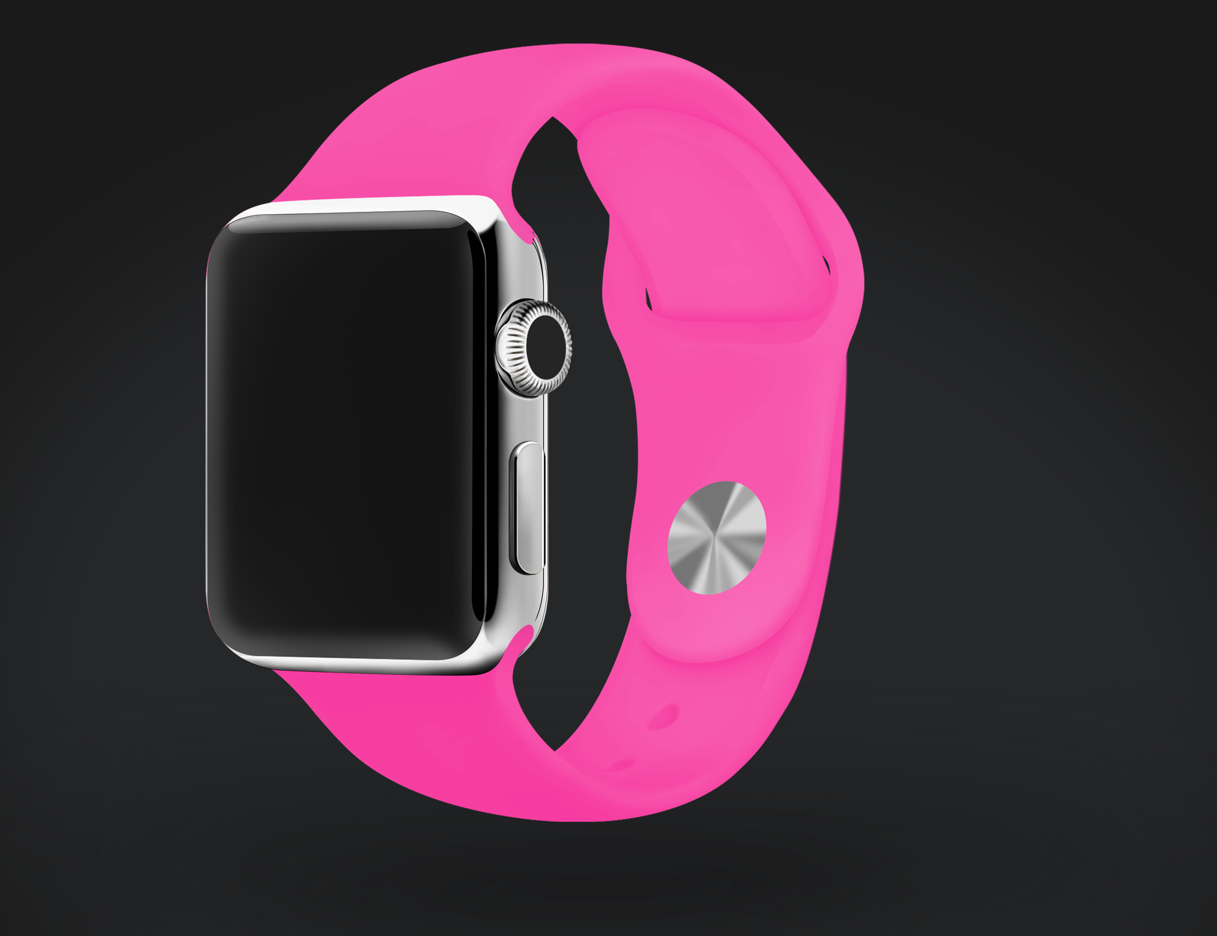 Silver Pink Smartwatch Mockup