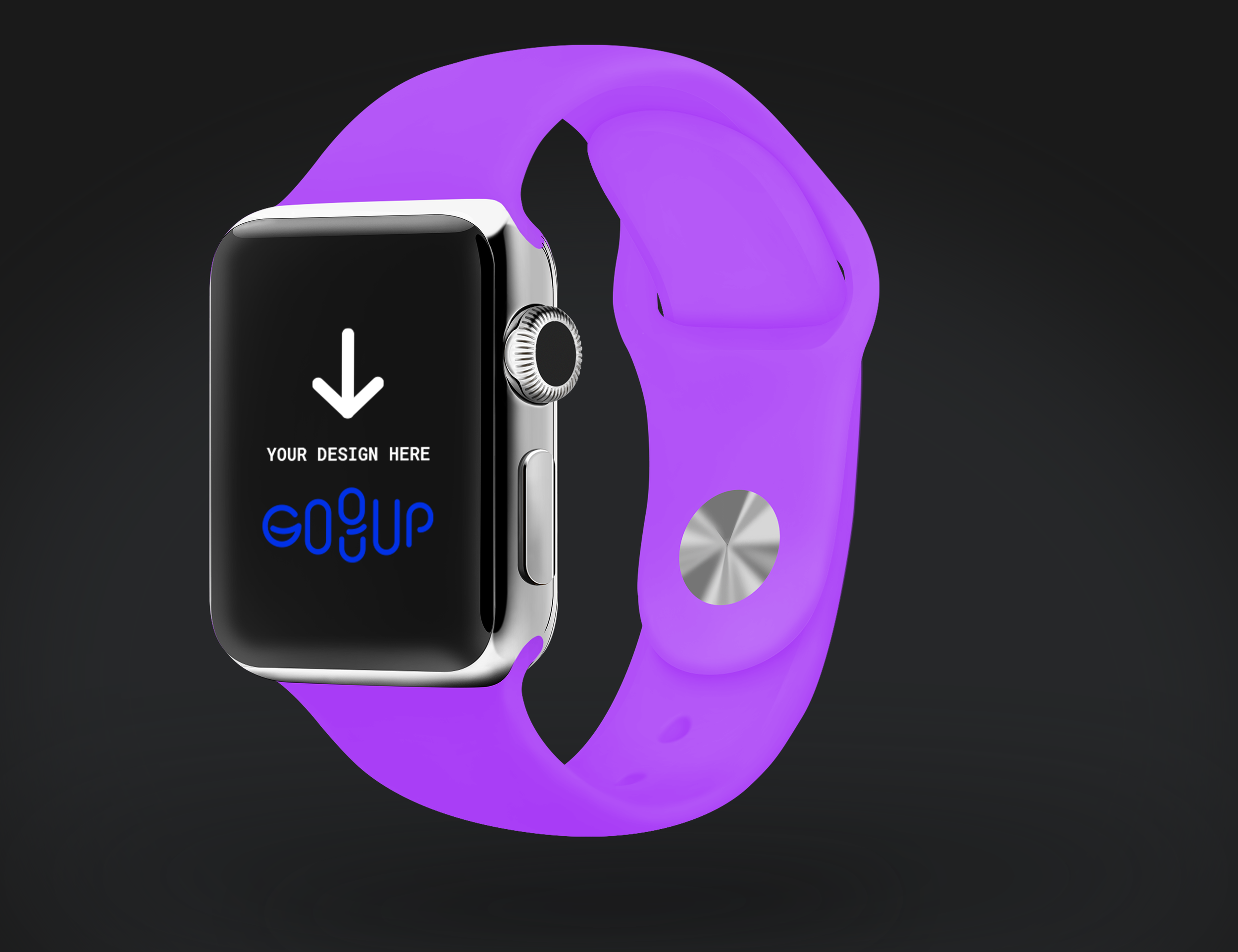 Silver Purple Smartwatch Mockup