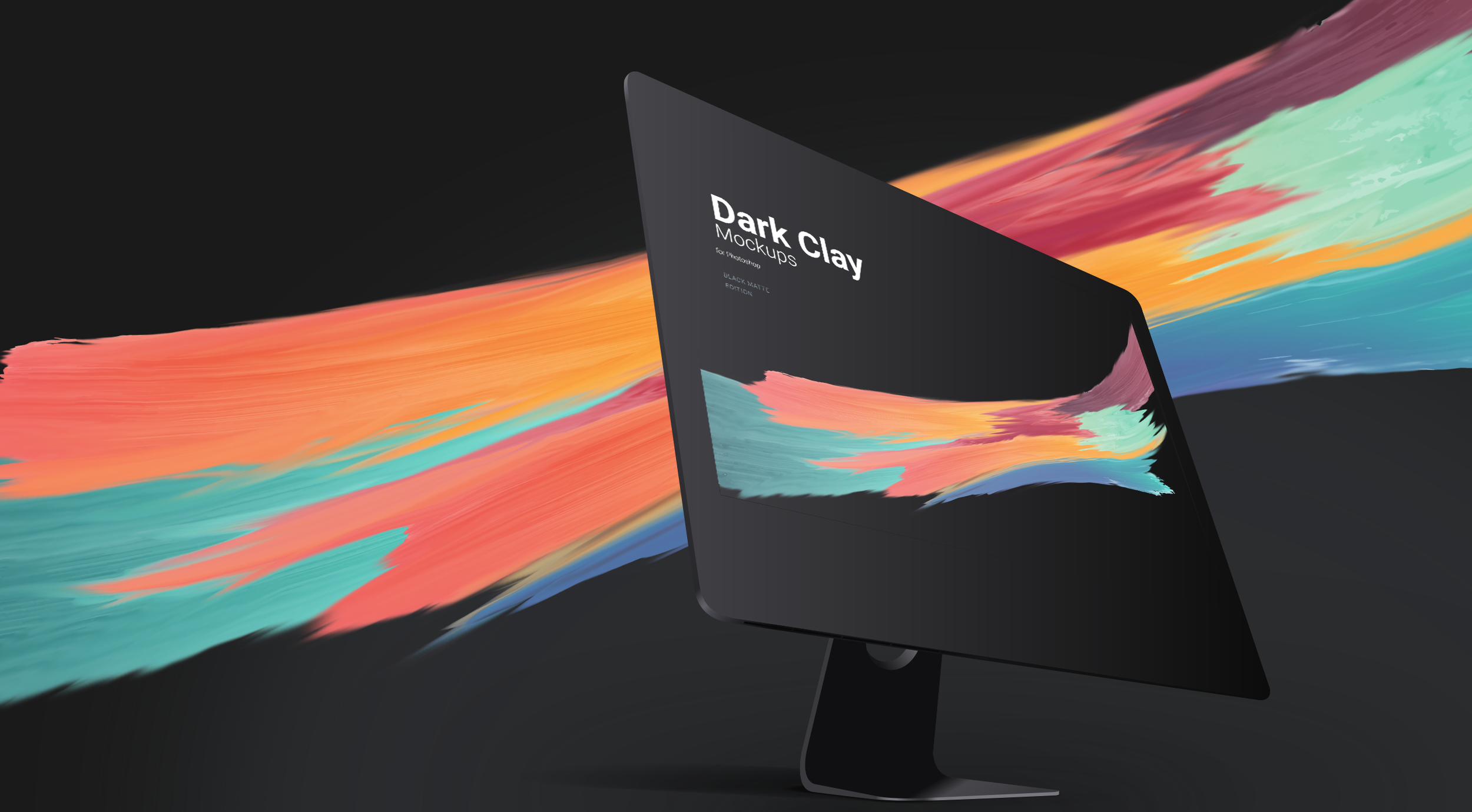 Dark clay desktop mockup