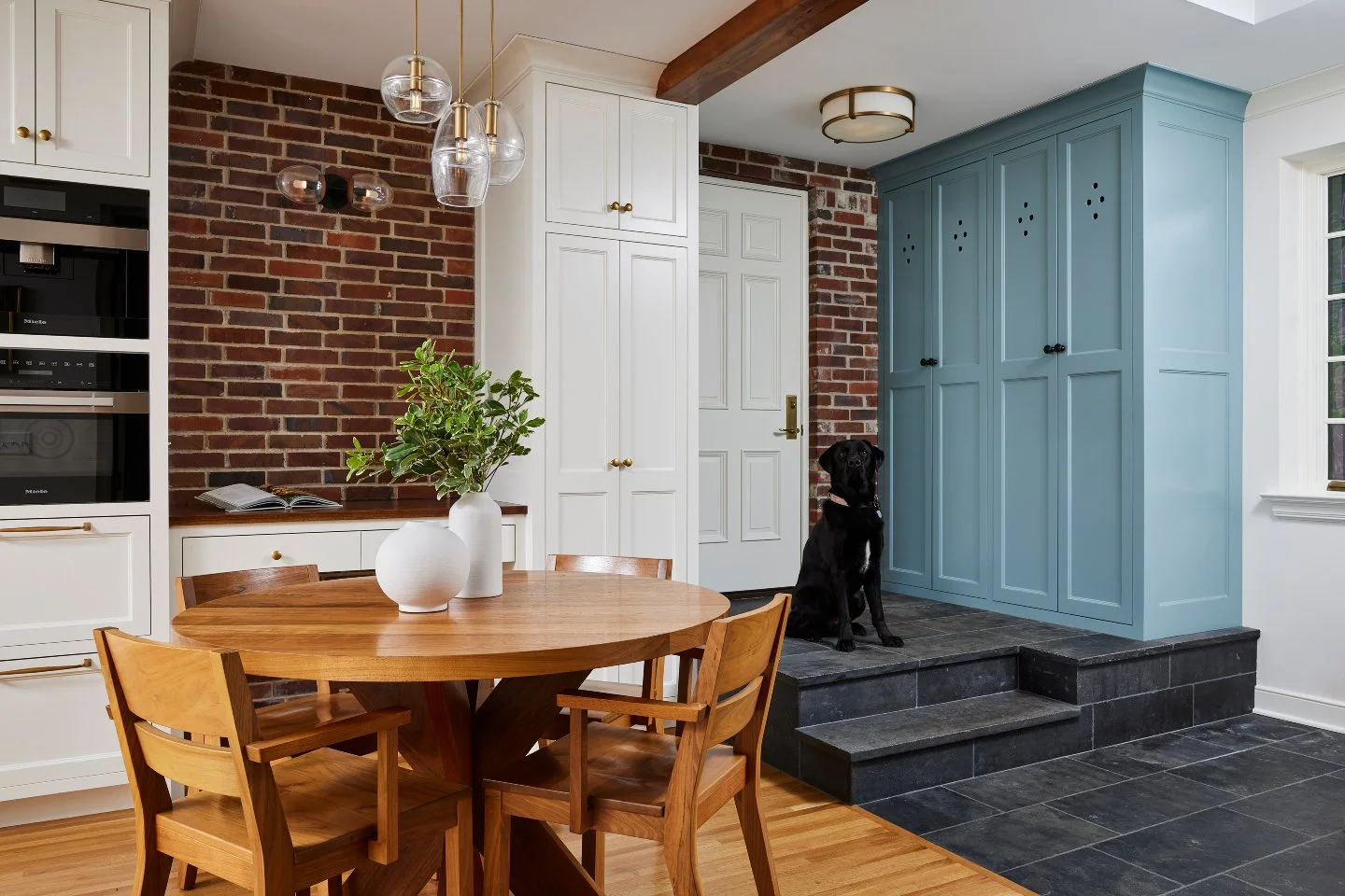 In the Harriet Tudor home, we restored the existing brick on the exterior and continued the material inside. 

The result is an ode to the original craftsmanship, while investing in the future of the home. This reflects our vision of listening to wha