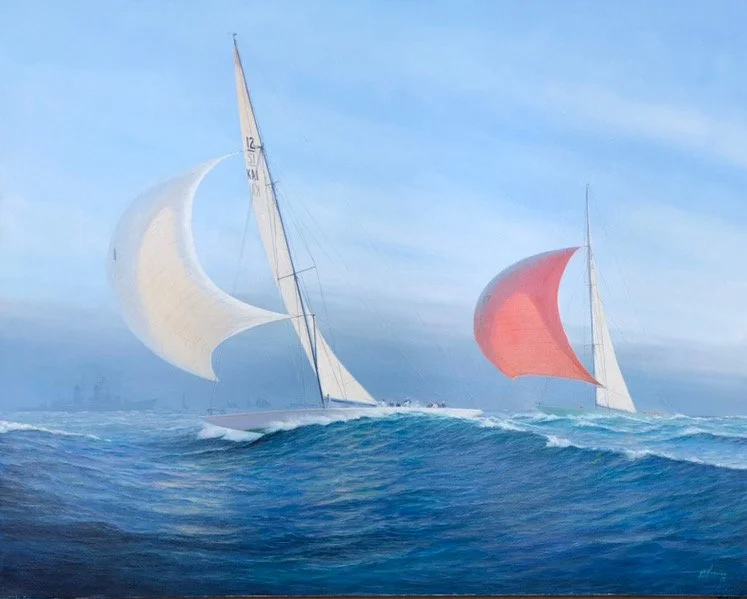 Weatherly defeats Gretel, America's Cup, 1962, 30x40