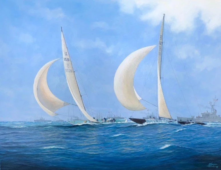 Constellation defeats Sovereign, America's Cup, 1964 30x40